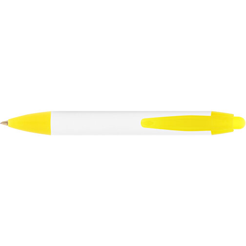 BIC® Wide Body™ Mini Digital Kugelschreiber , BiC, weiss/gefr. gelb, Kunststoff, 11,60cm x 1,50cm (Länge x Breite), Bild 3