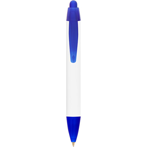 BIC® Wide Body™ Mini Digital Kugelschreiber , BiC, weiss/gefr. dunkelblau, Kunststoff, 11,60cm x 1,50cm (Länge x Breite), Bild 1
