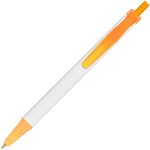 BIC® Clic Stic Mini Digital Kugelschreiber , BiC, weiss/gefr. orange, Kunststoff, 11,20cm x 1,20cm (Länge x Breite), Bild 2