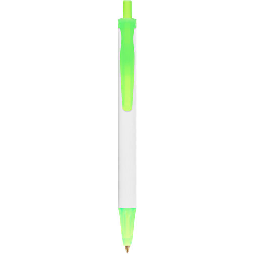 BIC® Clic Stic Mini Digital Kugelschreiber , BiC, weiss/gefr. grün, Kunststoff, 11,20cm x 1,20cm (Länge x Breite), Bild 1