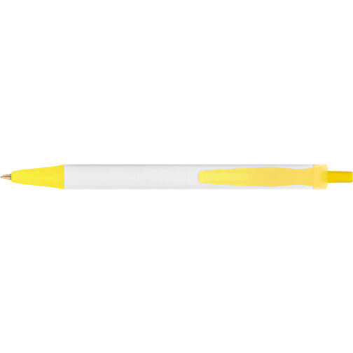 BIC® Clic Stic Mini Digital Kugelschreiber , BiC, weiss/gefr. gelb, Kunststoff, 11,20cm x 1,20cm (Länge x Breite), Bild 3