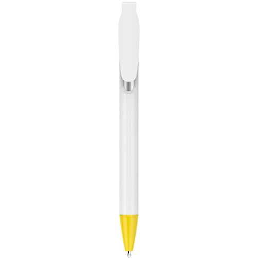 Kugelschreiber – Fanny Weiß , Promo Effects, gelb, Kunststoff, 14,20cm x 1,20cm (Länge x Breite), Bild 4