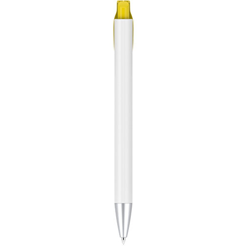 Kugelschreiber – Fanny Silber , Promo Effects, gelb, Kunststoff, 14,20cm x 1,20cm (Länge x Breite), Bild 3