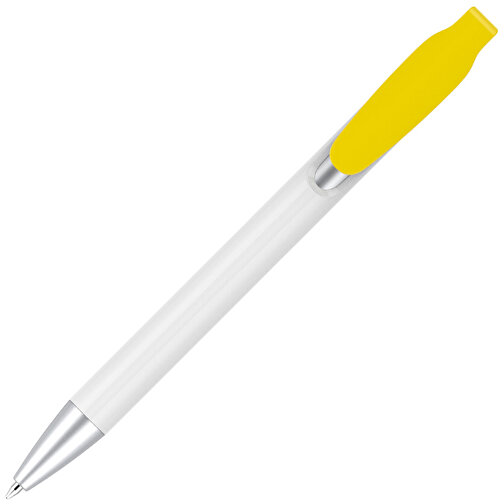 Kugelschreiber – Fanny Silber , Promo Effects, gelb, Kunststoff, 14,20cm x 1,20cm (Länge x Breite), Bild 5