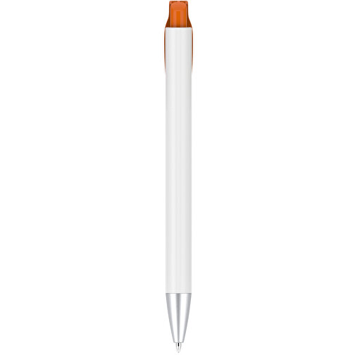 Kugelschreiber – Fanny Silber , Promo Effects, orange, Kunststoff, 14,20cm x 1,20cm (Länge x Breite), Bild 3