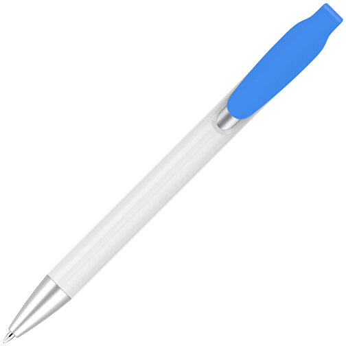 Kugelschreiber – Fanny Silber , Promo Effects, blau, Kunststoff, 14,20cm x 1,20cm (Länge x Breite), Bild 5