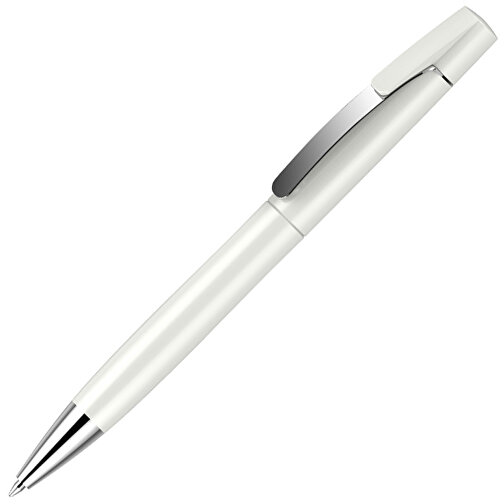 Kugelschreiber Lucky Metallic , Promo Effects, weiss metallic, Kunststoff, 14,00cm x 1,10cm (Länge x Breite), Bild 5