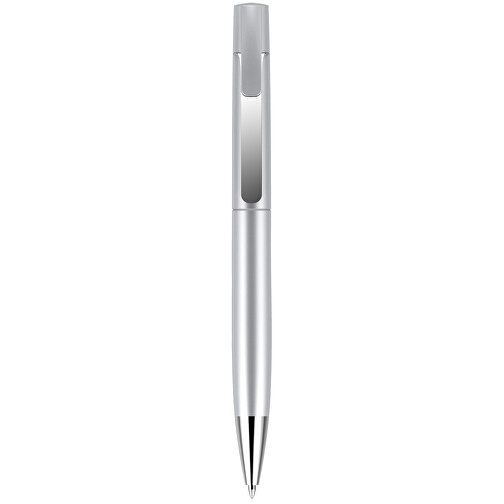 Kugelschreiber Lucky Metallic , Promo Effects, silber metallic, Kunststoff, 14,00cm x 1,10cm (Länge x Breite), Bild 2