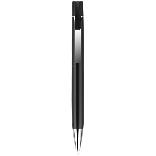 Kugelschreiber Lucky Metallic , Promo Effects, schwarz metallic, Kunststoff, 14,00cm x 1,10cm (Länge x Breite), Bild 3