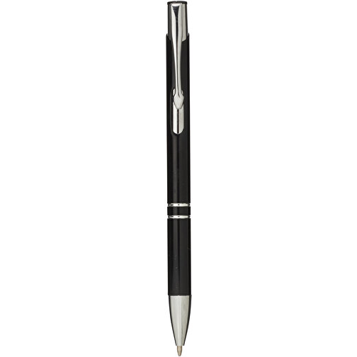 Moneta Druckkugelschreiber Aus Aluminium , schwarz, Aluminium, 13,50cm (Höhe), Bild 1