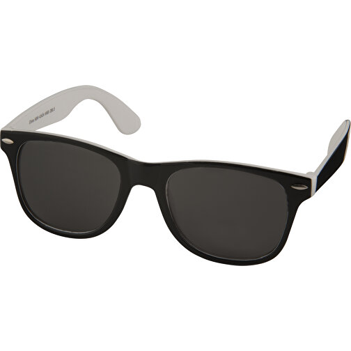 Sun Ray Sonnenbrille - Colour Pop , weiß / schwarz, PC Kunststoff, 14,50cm x 5,80cm x 15,00cm (Länge x Höhe x Breite), Bild 1