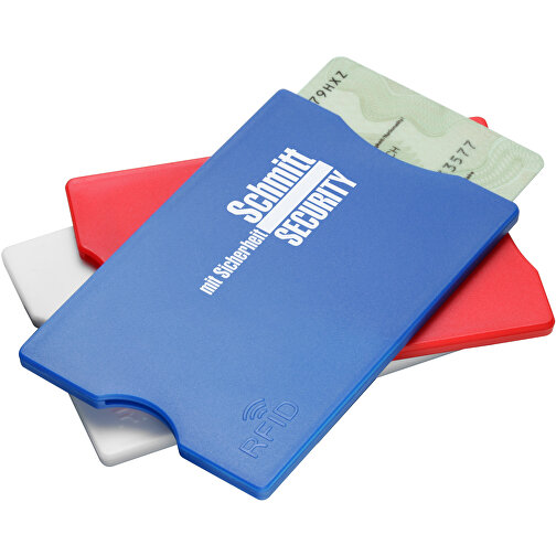 RFID-Kreditkartenhülle , weiss, PS+ALU, 9,00cm x 0,40cm x 6,00cm (Länge x Höhe x Breite), Bild 2