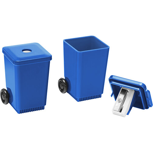 Spitzer 'Mülltonne' , blau, PS+MET, 4,10cm x 5,70cm x 3,80cm (Länge x Höhe x Breite), Bild 1