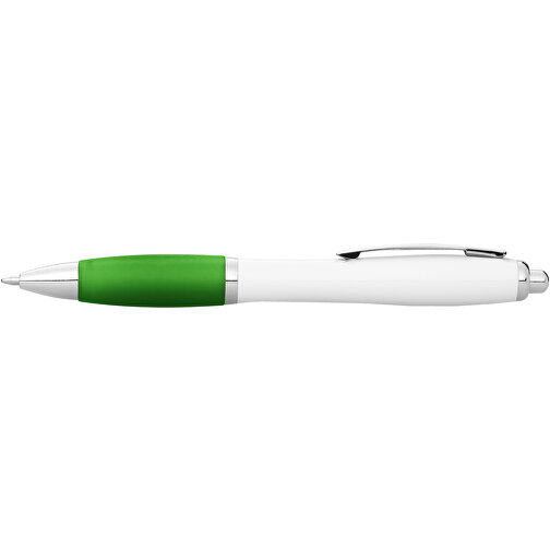 Nash Kugelschreiber Weiß Mit Farbigem Griff , weiß / limone, ABS Kunststoff, 14,00cm (Höhe), Bild 4