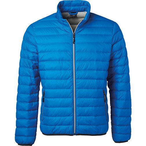 Men’s Down Jacket , James Nicholson, kobaltblau/silber, Oberstoff: 100% Polyamid, Futterstoff: 100% Polyamid, Wattierung: 90% Daunen, 10% Federn, XXL, , Bild 1