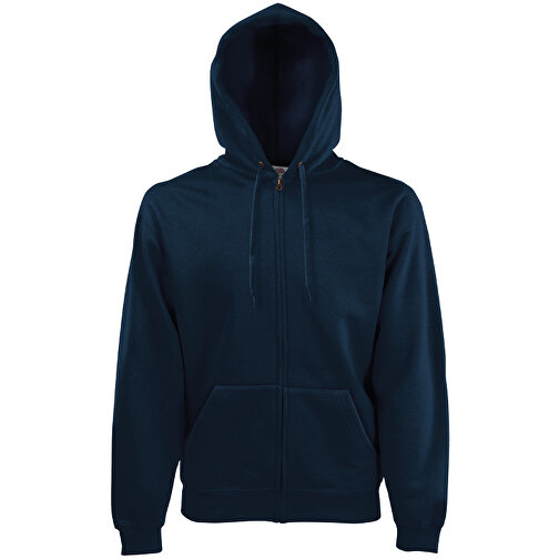 Zip Hooded Sweat Jacket , Fruit of the Loom, deep navy, 70 % Baumwolle / 30 % Polyester, S, , Bild 1
