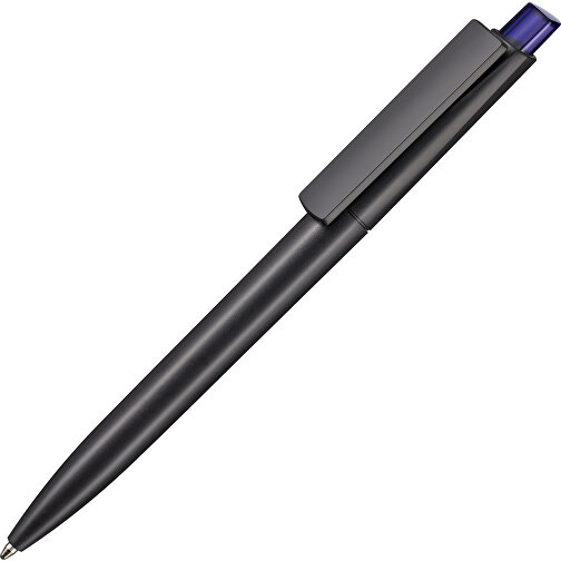 Kugelschreiber CREST RECYCLED , Ritter-Pen, schwarz recycled/ozean-blau TR/FR, ABS-Kunststoff, 14,90cm (Länge), Bild 2