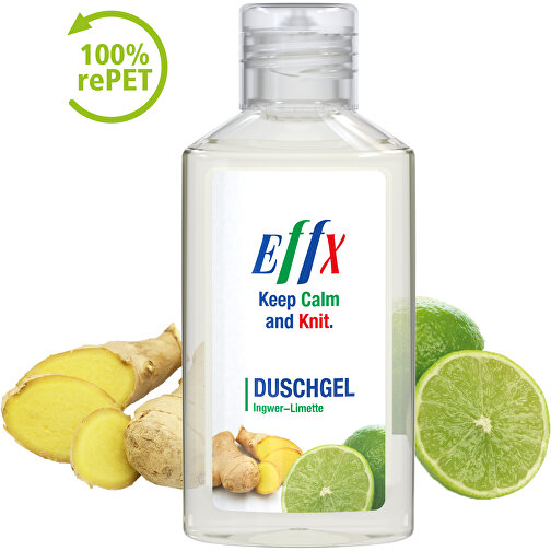 Shower Gel Ginger-Lime, 50 ml, Body Label (R-PET), Billede 2