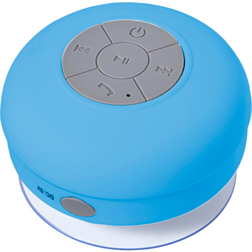 BT/Wireless-Lautsprecher Aus Kunststoff Jude , hellblau, ABS, Plastik, , Bild 1
