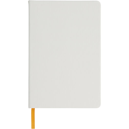 Spectrum Weisses A5 Notizbuch Mit Farbigem Gummiband , weiss / orange, PU Kunststoff, 21,00cm x 1,40cm x 14,00cm (Länge x Höhe x Breite), Bild 2