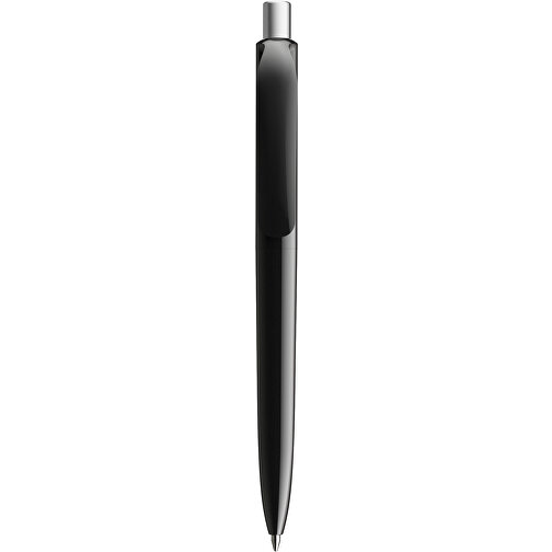 Prodir DS8 PPP Push Kugelschreiber , Prodir, schwarz/silber satiniert, Kunststoff/Metall, 14,10cm x 1,50cm (Länge x Breite), Bild 1