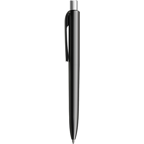 Prodir DS8 PPP Push Kugelschreiber , Prodir, schwarz/silber satiniert, Kunststoff/Metall, 14,10cm x 1,50cm (Länge x Breite), Bild 2