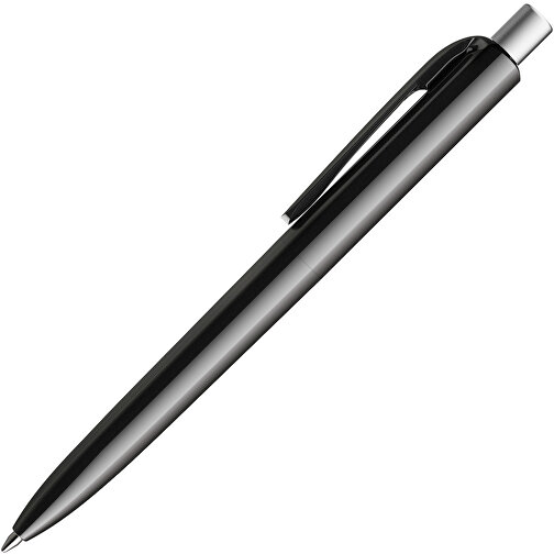 Prodir DS8 PPP Push Kugelschreiber , Prodir, schwarz/silber satiniert, Kunststoff/Metall, 14,10cm x 1,50cm (Länge x Breite), Bild 4