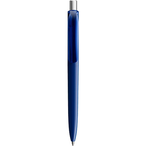Prodir DS8 PPP Push Kugelschreiber , Prodir, marineblau/silber satiniert, Kunststoff/Metall, 14,10cm x 1,50cm (Länge x Breite), Bild 1