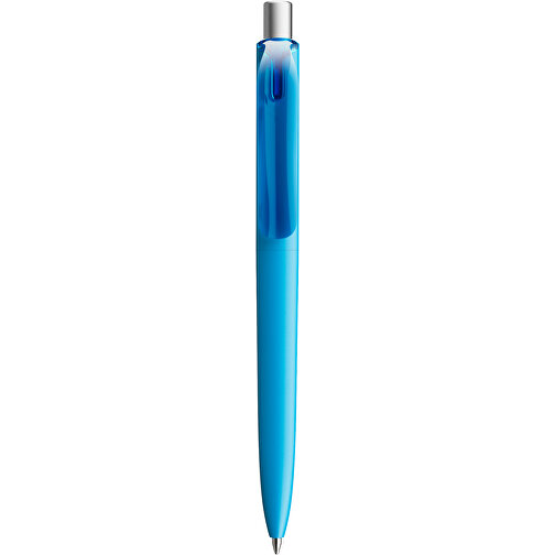 Prodir DS8 PMM Push Kugelschreiber , Prodir, cyanblau/silber satiniert, Kunststoff/Metall, 14,10cm x 1,50cm (Länge x Breite), Bild 1