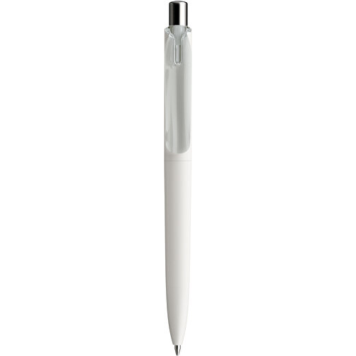 Prodir DS8 PMM Push Kugelschreiber , Prodir, weiss/silber poliert, Kunststoff/Metall, 14,10cm x 1,50cm (Länge x Breite), Bild 1