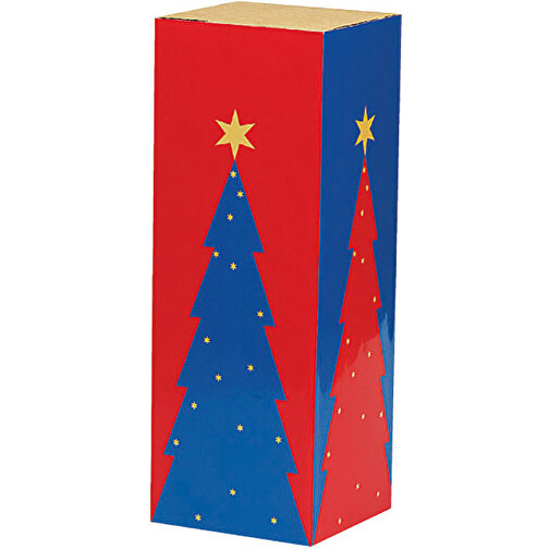 Custodia per scatola singola di spedizione piccoli alberi di Natale  (natura, Cartone, 51g) come giveaways su