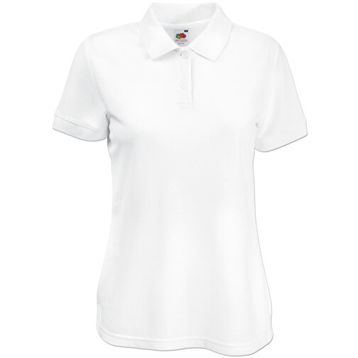Lady-Fit 65/35 Polo , Fruit of the Loom, weiß, 35 % Baumwolle / 65 % Polyester, XS, , Bild 1