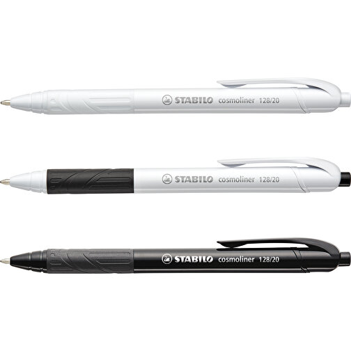 STABILO Cosmoliner Kugelschreiber , Stabilo, weiß, Kunststoff, 14,30cm x 1,40cm x 1,10cm (Länge x Höhe x Breite), Bild 4