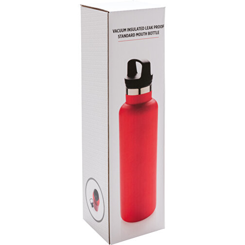 Auslaufsichere Vakuumflasche, Rot , rot, Edelstahl, 27,50cm (Höhe), Bild 4