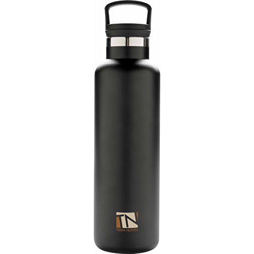 Auslaufsichere Vakuumflasche, Schwarz , schwarz, Edelstahl, 27,50cm (Höhe), Bild 6
