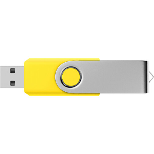 USB-Stick SWING 2.0 4 GB , Promo Effects MB , gelb gummiert MB , 4 GB , Kunststoff, Metall MB , 3 - 10 MB/s MB , 5,80cm x 1,09cm x 1,90cm (Länge x Höhe x Breite), Bild 3