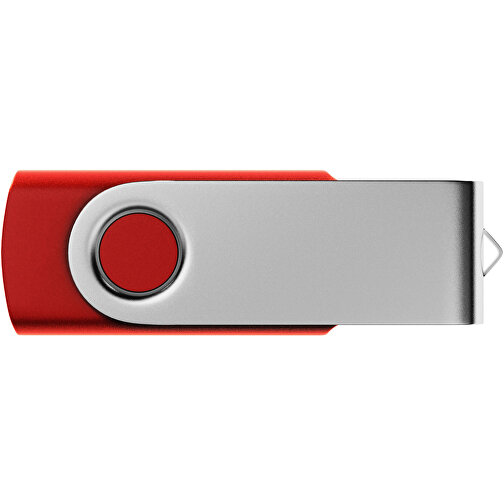 USB-Stick SWING 2.0 4 GB , Promo Effects MB , rot metallic MB , 4 GB , Kunststoff, Metall MB , 3 - 10 MB/s MB , 5,80cm x 1,09cm x 1,90cm (Länge x Höhe x Breite), Bild 2
