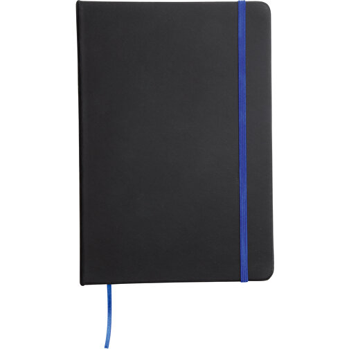 Notizbuch LECTOR Im DIN-A6-Format , blau, schwarz, Papier / PU, 14,00cm x 1,30cm x 9,10cm (Länge x Höhe x Breite), Bild 1