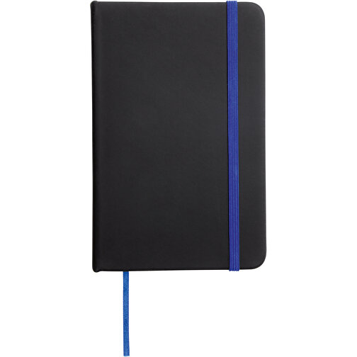 Notizbuch LECTOR Im DIN-A5-Format , blau, schwarz, Papier / PU, 21,00cm x 1,30cm x 14,60cm (Länge x Höhe x Breite), Bild 1