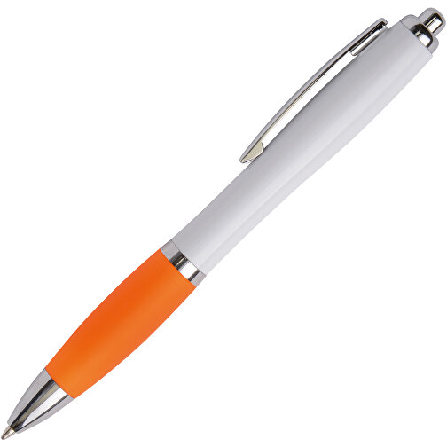 Kugelschreiber SWAY , orange, weiss, Kunststoff / Stahl, 14,00cm (Länge), Bild 2