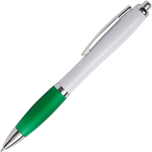 Kugelschreiber SWAY , grün, weiss, Kunststoff / Stahl, 14,00cm (Länge), Bild 2