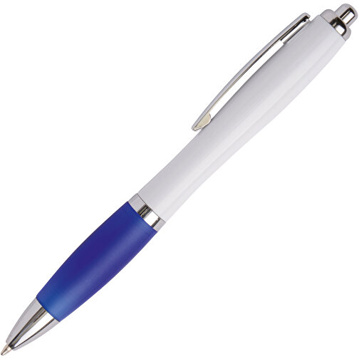 Kugelschreiber SWAY , blau, weiss, Kunststoff / Stahl, 14,00cm (Länge), Bild 2