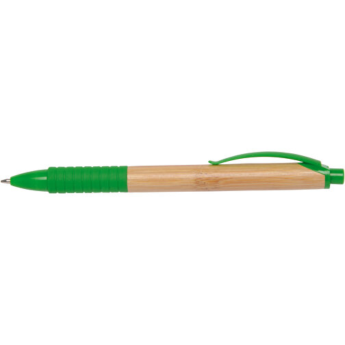 Kugelschreiber BAMBOO RUBBER , braun, grün, Bambus / Kunststoff, 14,30cm (Länge), Bild 3