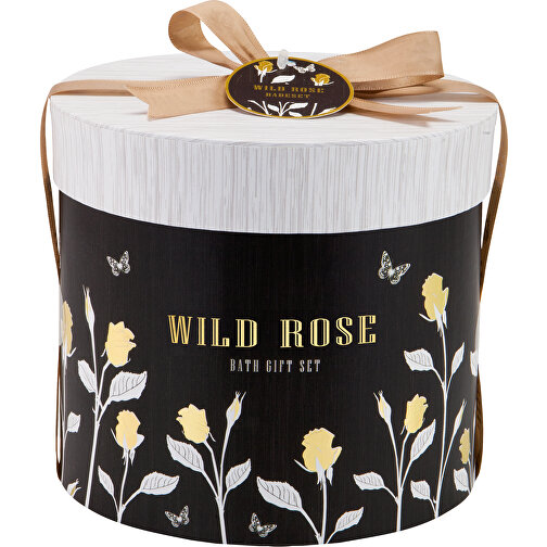 Wellness-Geschenkset: Wild Rose , schwarz / gold, Gemischt, 16,00cm x 14,00cm x 16,00cm (Länge x Höhe x Breite), Bild 3