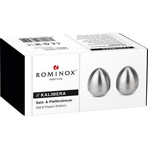 ROMINOX® Salz- & Pfefferstreuer // Kalimera , Edelstahl - seidenmatt gebürstet, 3,30cm x 4,10cm x 3,30cm (Länge x Höhe x Breite), Bild 4