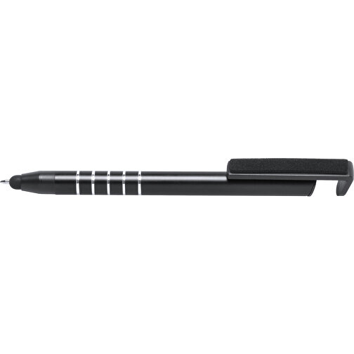 Kugelschreiber Halter IDRIS , schwarz, Aluminium, 14,10cm (Breite), Bild 3