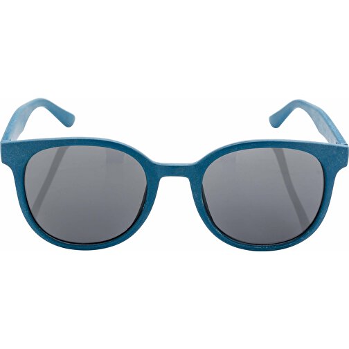 Weizenstroh Sonnenbrille, Blau , blau, Weizenstroh, 14,50cm x 5,30cm (Länge x Höhe), Bild 2