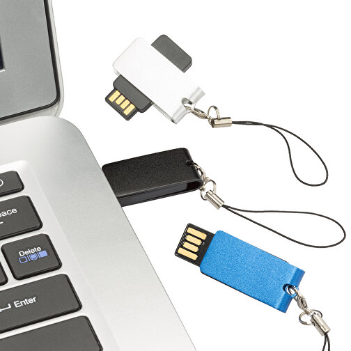 USB-Stick Turn 16GB , Promo Effects MB , silber MB , 16 GB , ABS MB , 3 - 10 MB/s MB , 3,90cm x 0,50cm x 1,50cm (Länge x Höhe x Breite), Bild 4