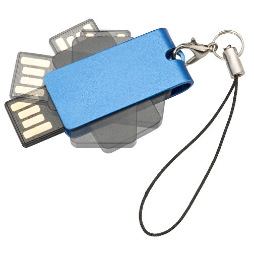 USB-Stick Turn 8GB , Promo Effects MB , blau MB , 8 GB , ABS MB , 3 - 10 MB/s MB , 3,90cm x 0,50cm x 1,50cm (Länge x Höhe x Breite), Bild 3