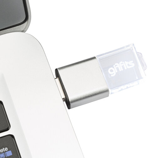 USB-Stick Clear 8GB , Promo Effects MB , schwarz MB , 8 GB , ABS MB , 3 - 10 MB/s MB , 5,30cm x 0,90cm x 2,00cm (Länge x Höhe x Breite), Bild 3